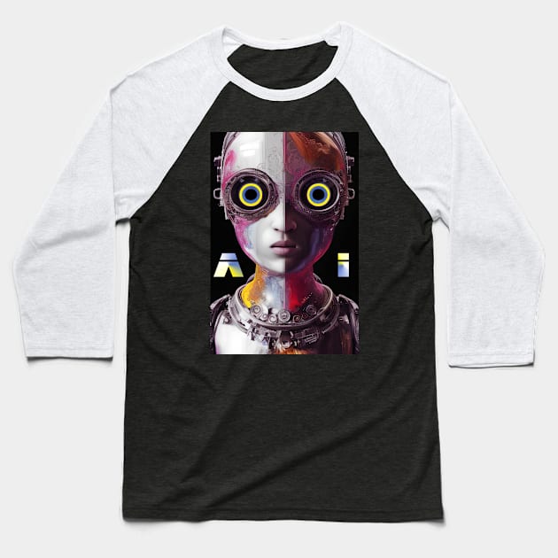 AI at the forefront of progress Baseball T-Shirt by Aleksandar NIkolic